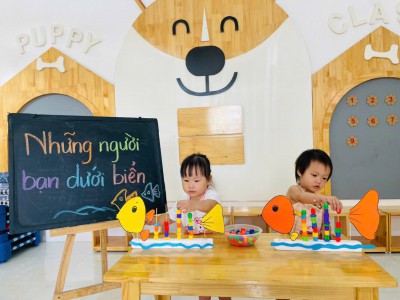 🐠✨ Các bạn nhỏ lớp chất lượng cao Kitty đã có một buổi học “Những người bạn dưới biển” 🌊🐟